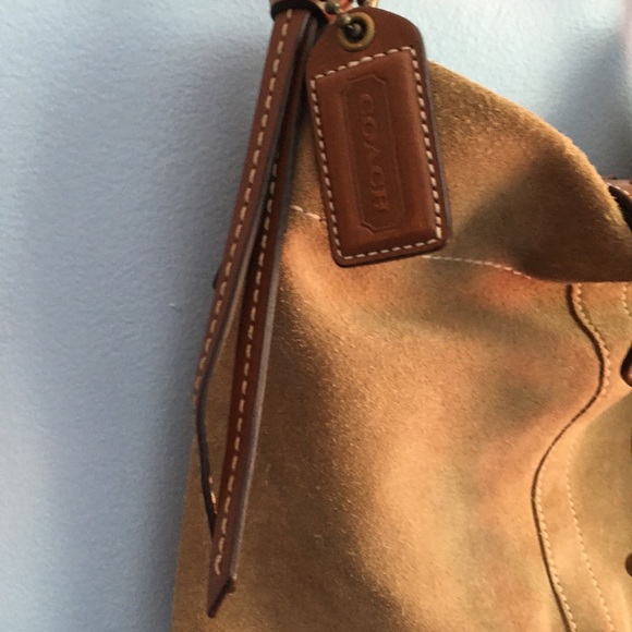 Coach Soho Slim Brown Suede Fringed Duffle Bag - Picture 10 of 15